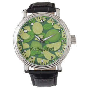 Lime Background Watch
