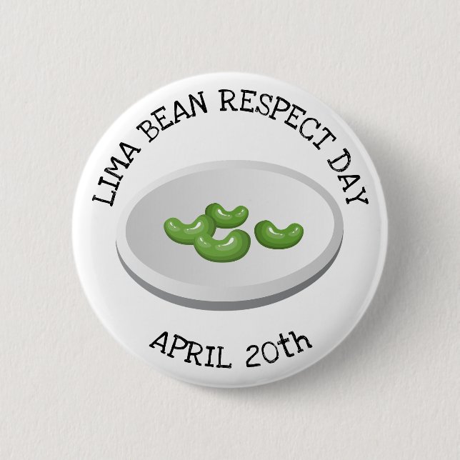 Lime Bean Respect Day April 20th Button (Front)