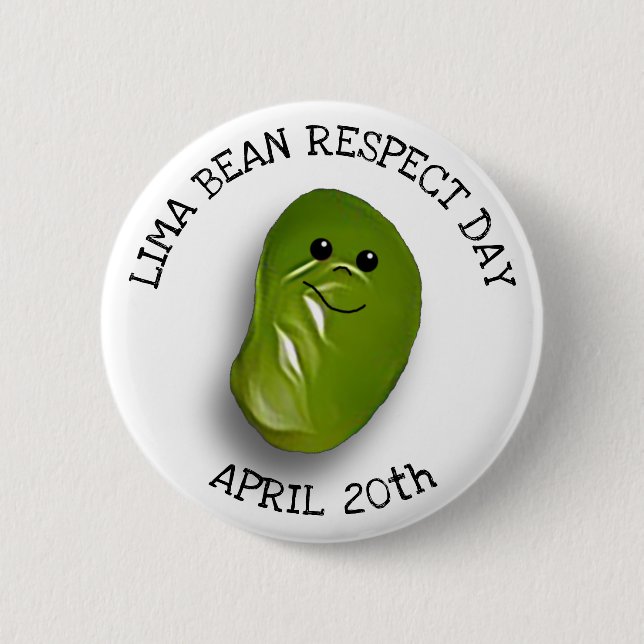 Lime Bean Respect Day April 20th Button (Front)
