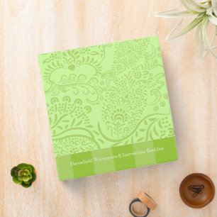 Lime Binder With Stripes