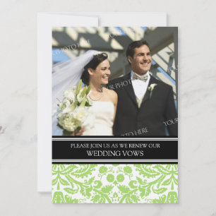 Lime Black Photo Mariage Vow Renewal Invitation