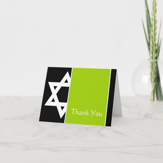 Lime Black Star de David Bar Mitzvah Merci (Devant)