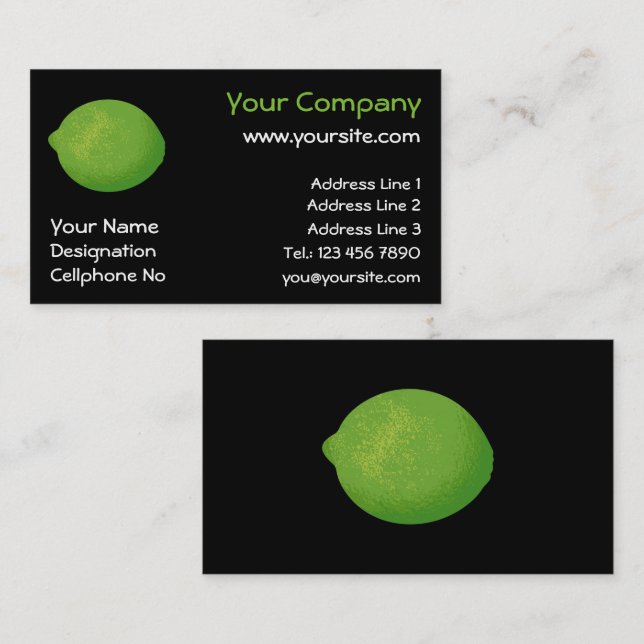 Lime Business Card (Front/Back)