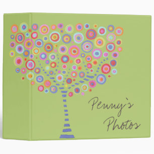 Lime Candy Trees Name Custom Photo Album Binder