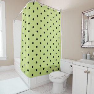 Lime Chartreuse Whimsical Black Polka Dot