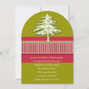 Lime Christmas Tree Noël Fête Invitation