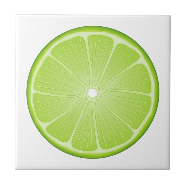 Lime Citrus Fruit Kitchen and Garden Tile (Front)