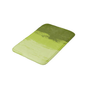 Lime Colour Painted Design - Bath Mat