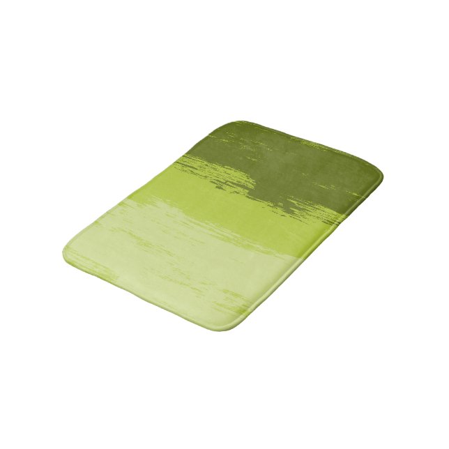 Lime Colour Painted Design - Bath Mat (Angled)