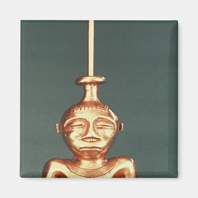 Lime Container of Cast Gold, Quimbaya Magnet (Front)