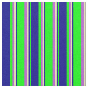 Lime, Dark Blue, Tan, and Orchid Coloured Pattern Fabric