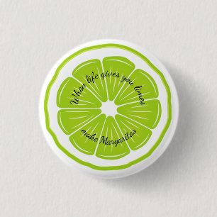 Lime Design 1 Inch Round Button