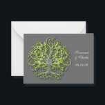 Lime Elegant Rustic Luxe Wedding Tree Advice Card<br><div class="desc">What is your advise for a long and happy marriage? On One side and Bride and Groom's Name on other with wedding date and elegant Green Tree for the Forest Wedding #Swirly Tree #Business #Card #forest #Wedding #ForestWeddingv You Choose Background Colour from almost 200 colours Lime and Brown Tree -you...</div>