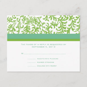 Lime et mariage Turquoise RSVP