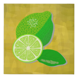 Lime  Faux Wrapped Canvas Print