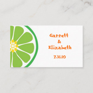 Lime Fiesta Place Cards or Save the Date Inserts