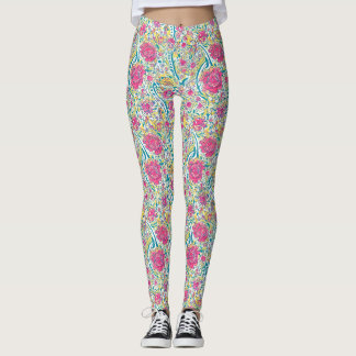 Lime Floral Arabic Pattern Leggings