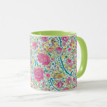 Lime Floral Arabic Pattern