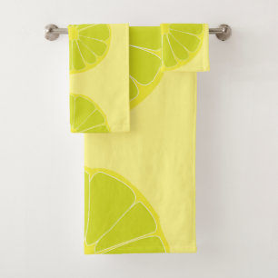 Lime Fruit Bath Towel Set