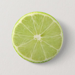 Lime Fruit Fresh Slice 2 Inch Round Button