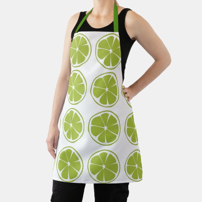 Lime Fruit Green Lime Pattern Apron (Insitu)