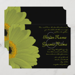 Lime & Fuchsia Gerber Daisy Faire-part de mariage