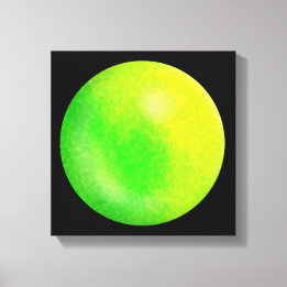 Lime Galaxy Orb – Lime and Neon Green Canvas Print