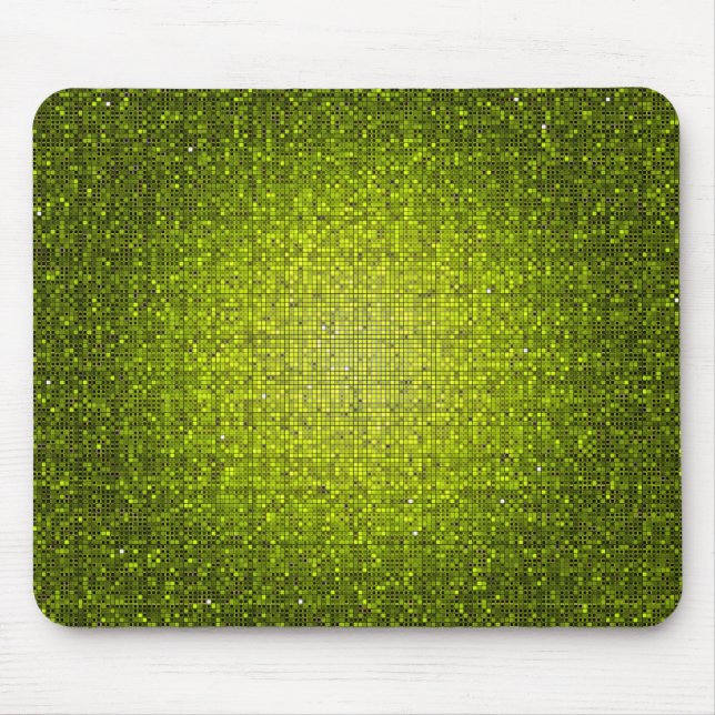 Lime Glitter Sequin Disco Personalized Mousepad (Front)