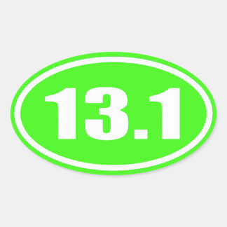 Lime Green 13.1 Sticker | Half Marathon