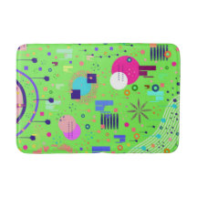Lime Green Abstract Print