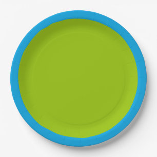 Lime Green Accent Colour Ready to Customize Paper Plate