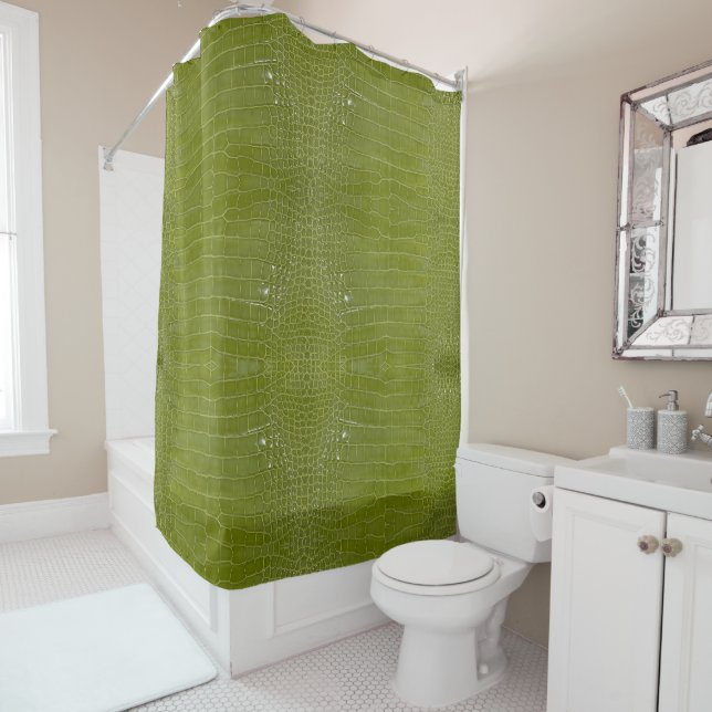 Lime Green Alligator Texture Print (In Situ)