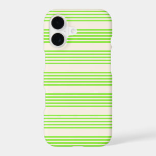 Lime green and beige five stripes pattern