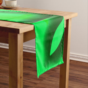 Lime green and black curling, with shadow? short table runner