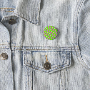 Lime Green and bright purple patterns Desk Organi 1 Inch Round Button