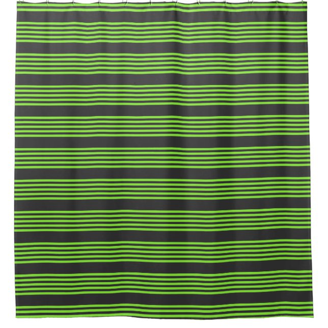 Lime green and charcoal five stripes pattern (Front)