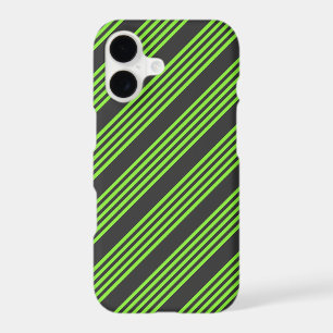 Lime green and charcoal five stripes pattern