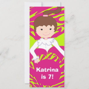 Lime Green and Pink Slumber Party Invitation