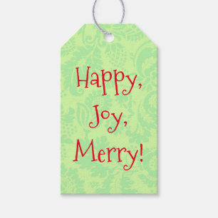 Lime Green and Red Cute Christmas Gift Tag