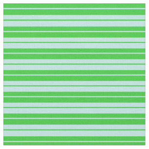 Lime Green and Turquoise Striped Pattern Fabric