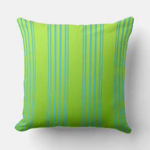 Lime Green And Turquoise Throw Pillow