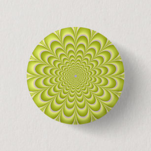 Lime Green and Violet Rosette Button
