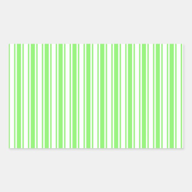Lime green and white candy stripes sticker (Front)