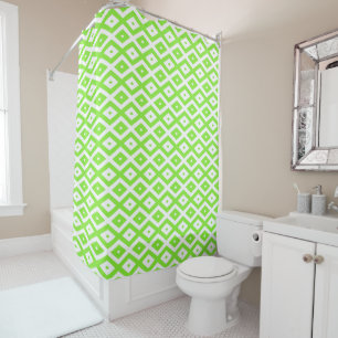 Lime green and white diamond pattern