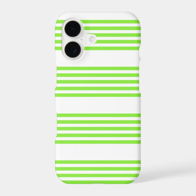 Lime green and white five stripes pattern (Back)