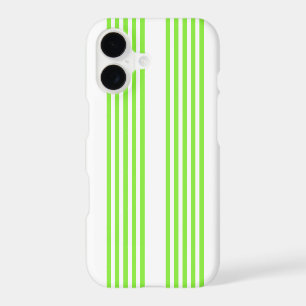 Lime green and white five stripes pattern