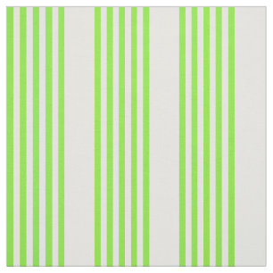 Lime green and white five stripes pattern fabric