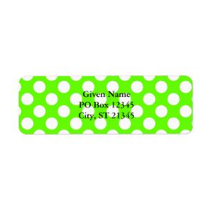 Lime Green and White Polka Dots
