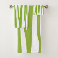 Lime green and white zebra pattern