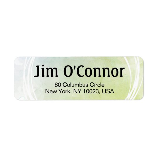 Lime Green Artsy Custom Label With White Circles Return Address Label